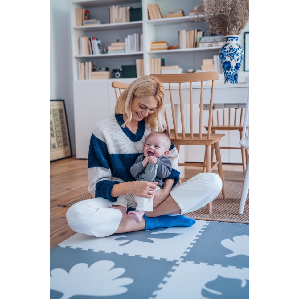 Коврик-пазл FELI MoMi AKCE00028 black, EVA, 4 элемента, 120x120 см