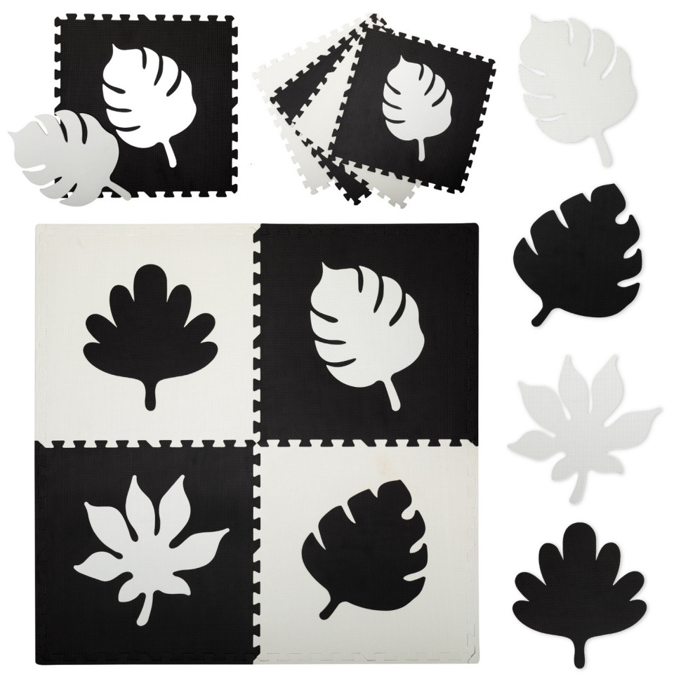 Коврик-пазл FELI MoMi AKCE00028 black, EVA, 4 элемента, 120x120 см