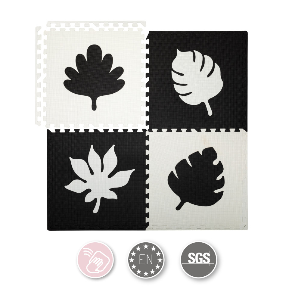 Коврик-пазл FELI MoMi AKCE00028 black, EVA, 4 элемента, 120x120 см