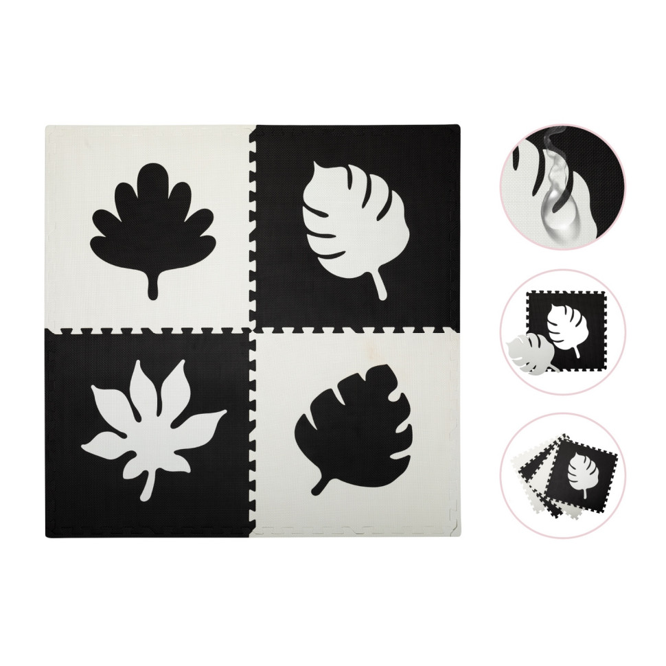 Коврик-пазл FELI MoMi AKCE00028 black, EVA, 4 элемента, 120x120 см