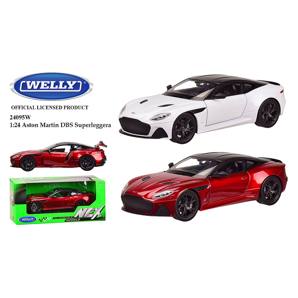 Машина металева ASTON MARTIN DBS SUPERLEGGERA WELLY 24095W масштаб 1:24