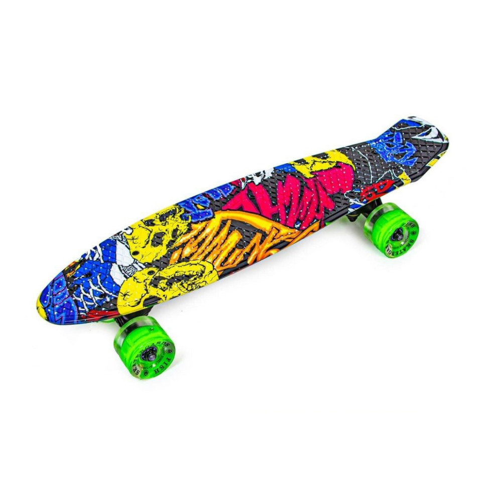 Скейт Penny Board Joker Fish PFO021 колеса зі світлом 85 кг