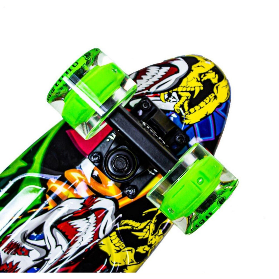 Скейт Penny Board Joker Fish PFO021 колеса зі світлом 85 кг