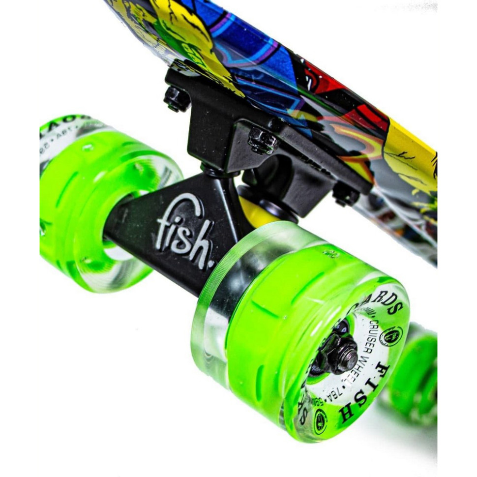 Скейт Penny Board Joker Fish PFO021 колеса зі світлом 85 кг