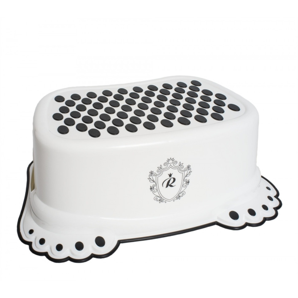 Дитяча підставка-сходинка Роял Tega Baby RL-006-103-C, біло-чорний