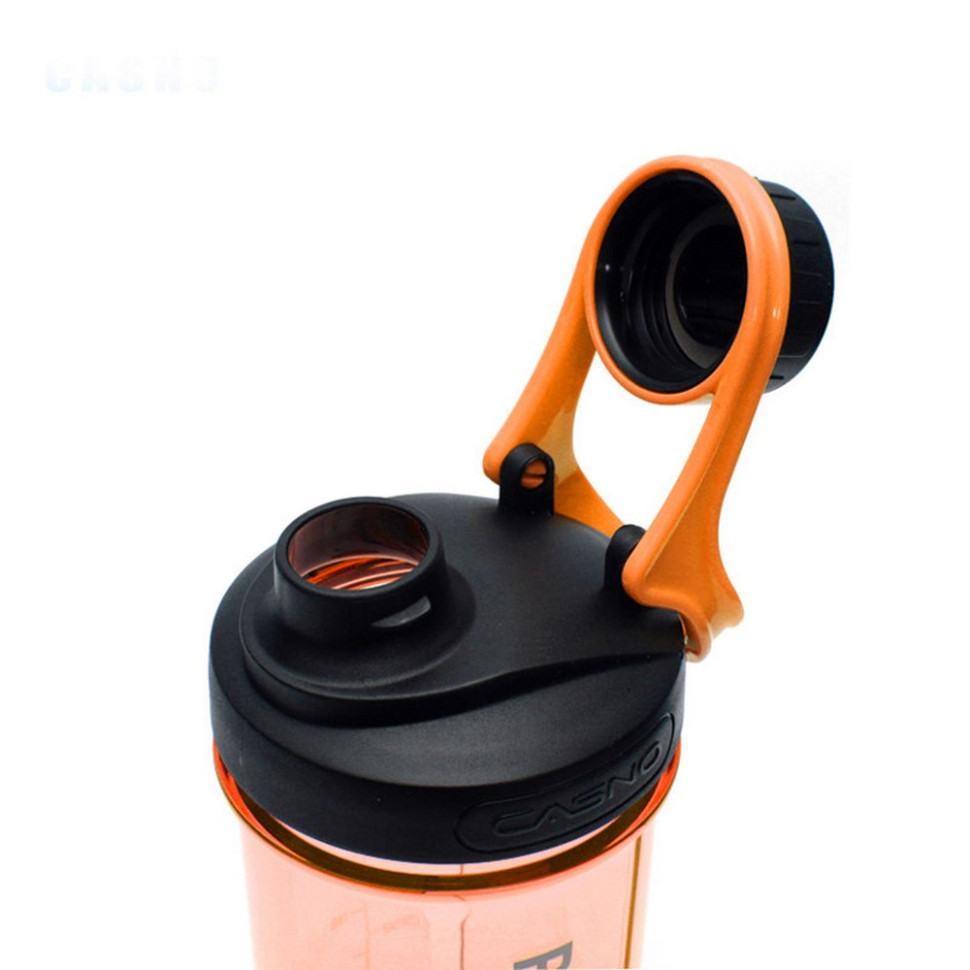 Шейкер спортивний з контейнером KXN-1199 Casno KXN-1199_Orange 600 мл, з вінчиком
