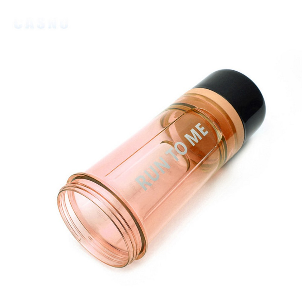 Шейкер спортивний з контейнером KXN-1199 Casno KXN-1199_Orange 600 мл, з вінчиком