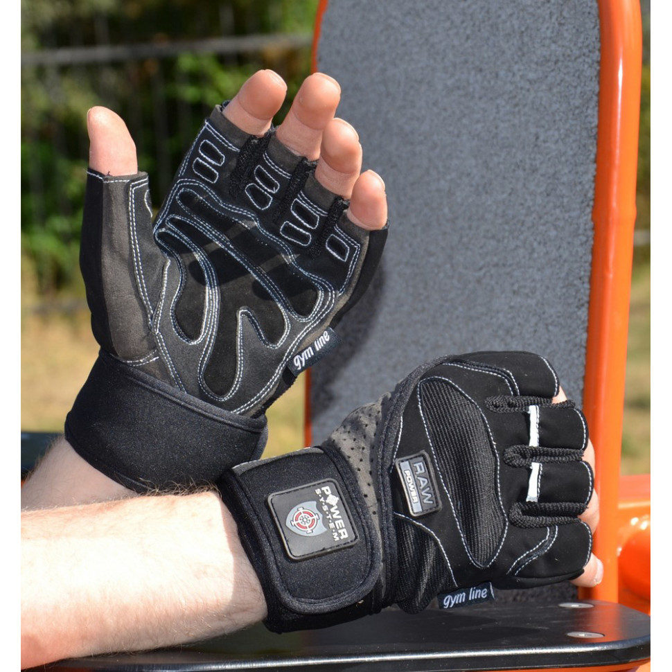 Перчатки для фитнеса PS-2850 Raw Power Power System PS-2850_2XL_Black-Grey, Black/Grey, XXL