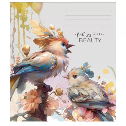 Зошит загальний "Beauty" Школярик 036-3268L-1 у лінію, 36 аркушів