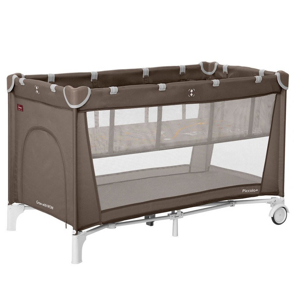 Детская кровать-манеж Piccolo+ Carrello CRL-18102 Chocolate Brown, со вторым дном