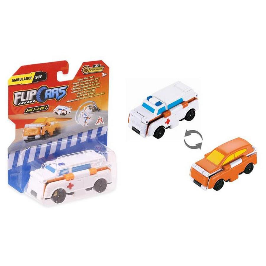 Машинка-трансформер Flip Cars 2 в 1 Спецтранспорт, Швидка допомога і Позашляховик EU463875-06