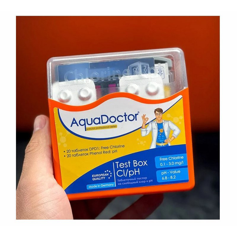 Таблетований тестер для басейну Test Box Cl/pH AquaDoctor 23544AD