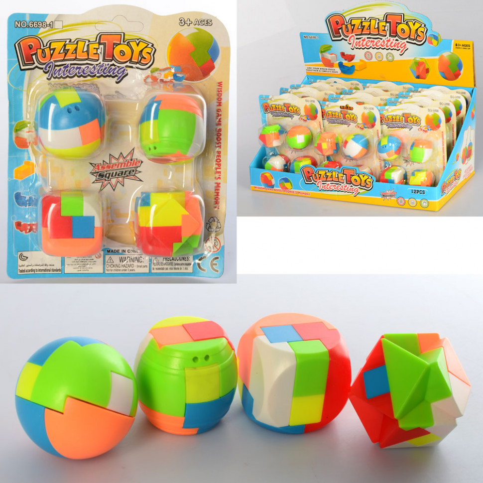 Головоломка-гра YUEQI TOYS 6698 в комплекті кубики 4 шт