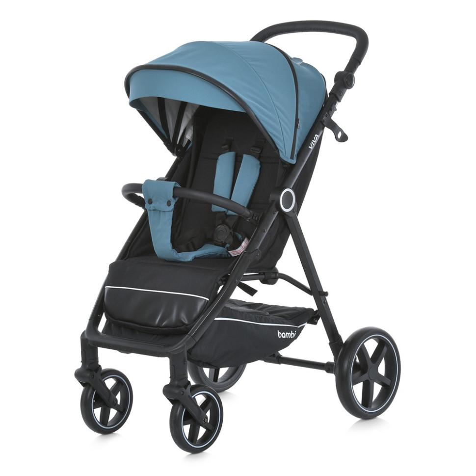 Коляска детская прогулочная VIVA Bambi M 5723 Pine blue, синяя