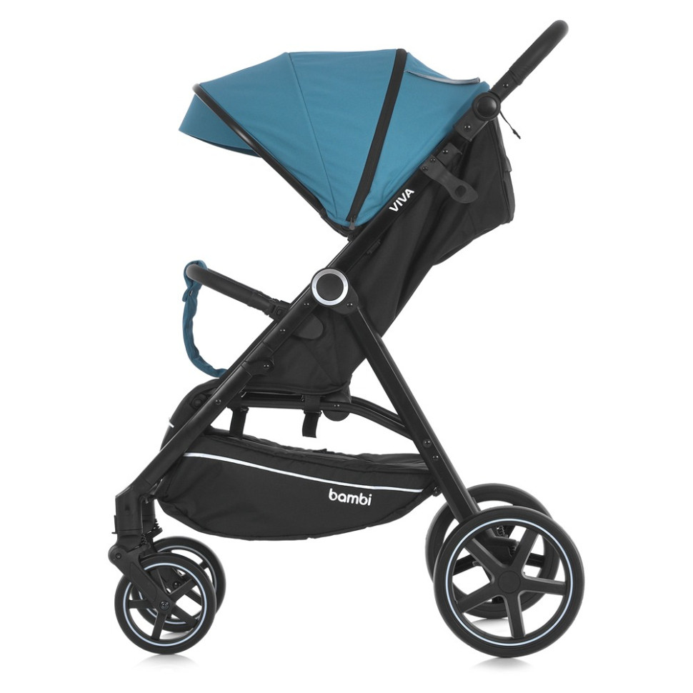 Коляска детская прогулочная VIVA Bambi M 5723 Pine blue, синяя