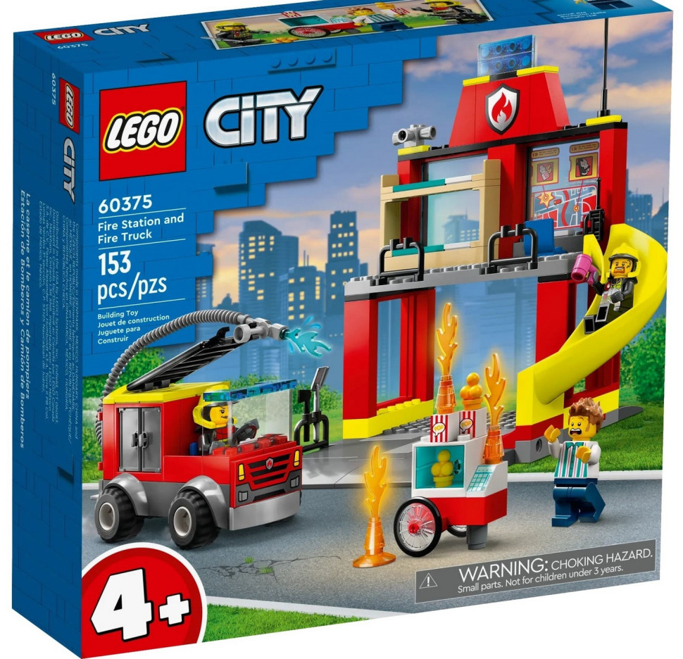 Конструктор LEGO City Пожежне депо та пожежна машина 60375