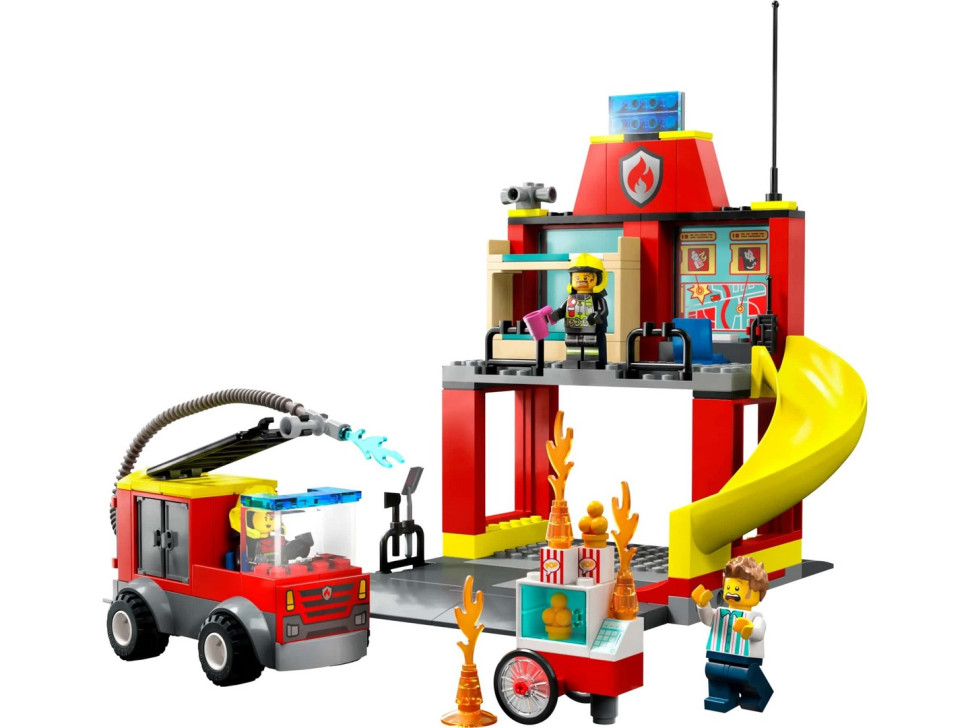 Конструктор LEGO City Пожежне депо та пожежна машина 60375