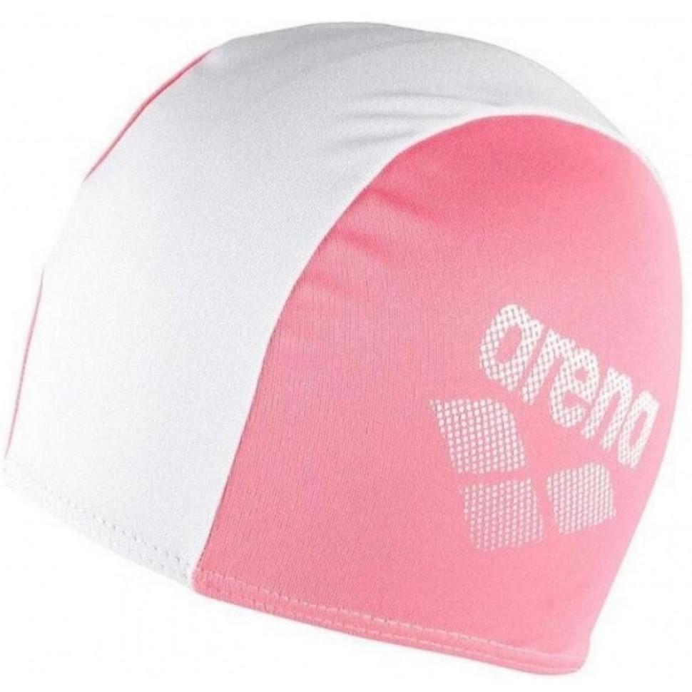 Шапка для плавания POLYESTER II JR Arena 002468-910 неоново-розовый, белый, OSFM