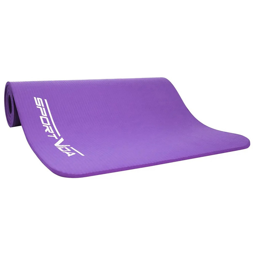 Килимок (мат) спортивний для йоги та фітнесу SportVida SV-HK0068 NBR 180 x 60 x 1 см, Violet