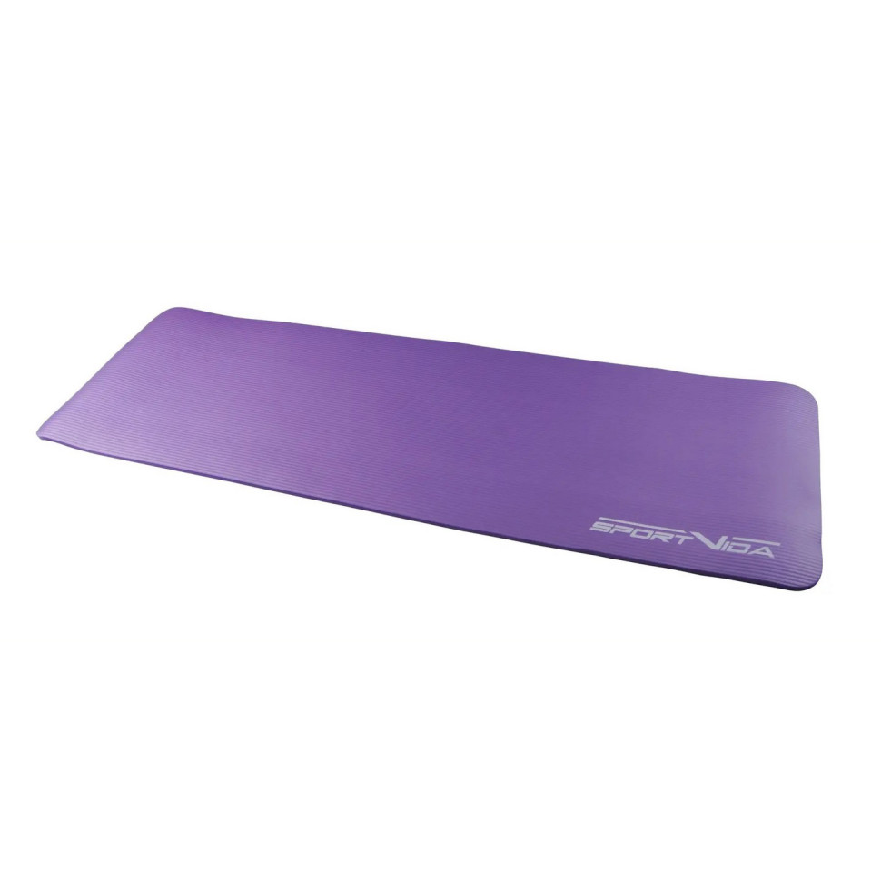 Килимок (мат) спортивний для йоги та фітнесу SportVida SV-HK0068 NBR 180 x 60 x 1 см, Violet