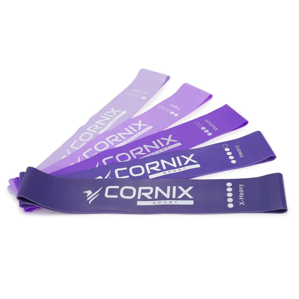Резинки для фитнеса Mini Power Band Cornix XR-0253, 5 шт 1-20 кг