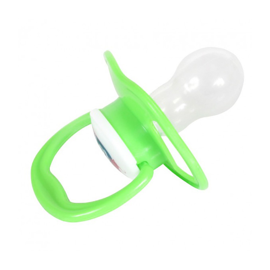 Детская пустышка силиконовая Mega Zayka MGZ-0514(Green) круглая