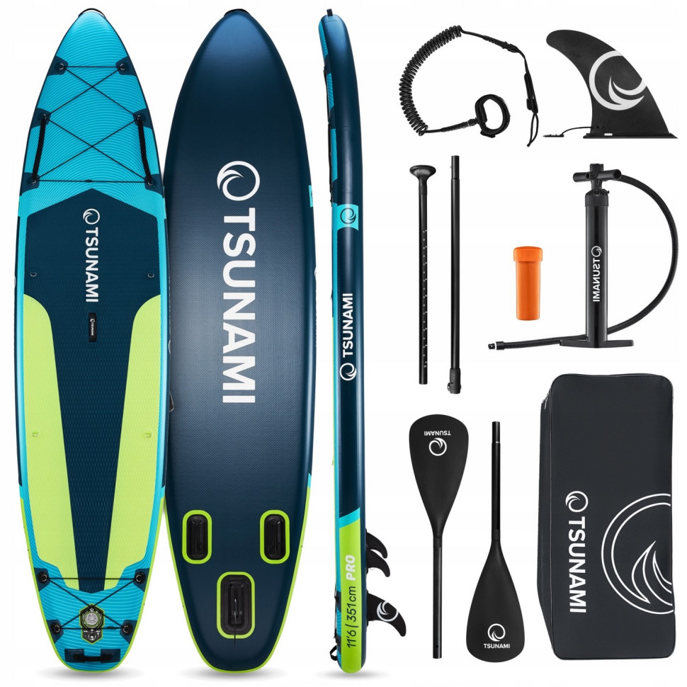 Надувная SUP доска PRO T14 TSUNAMI P-5905973405621 с веслом 350 см