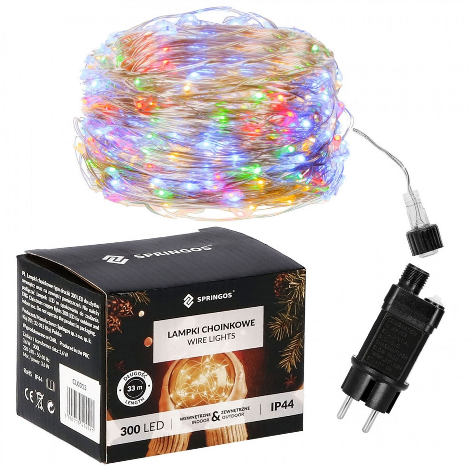 Гирлянда Springos CL0311, 30 м 300 LED, Mix