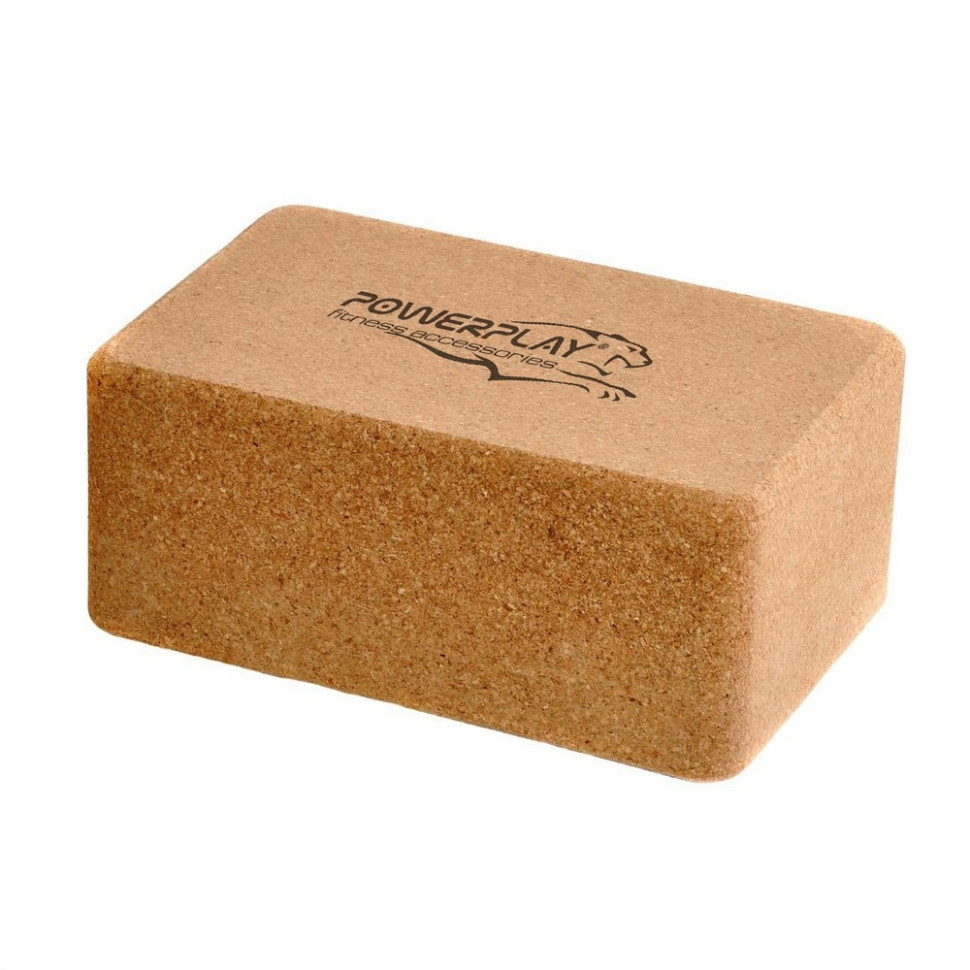 Блок для йоги Cork Yoga Block PowerPlay PP_4006_Cork, из пробкового дерева
