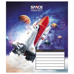 Тетрадь ученическая "Space singularity" Школярик 024-3384L-2 в линию, 24 листов