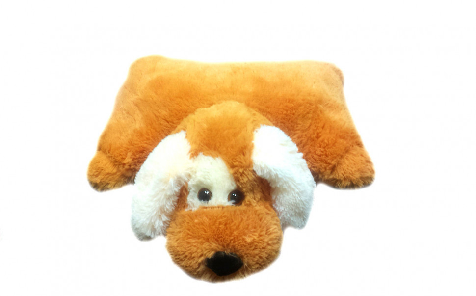 Мягкая игрушка-подушка Alina Toys собачка Шарик 45 см медовый 5784784ALN