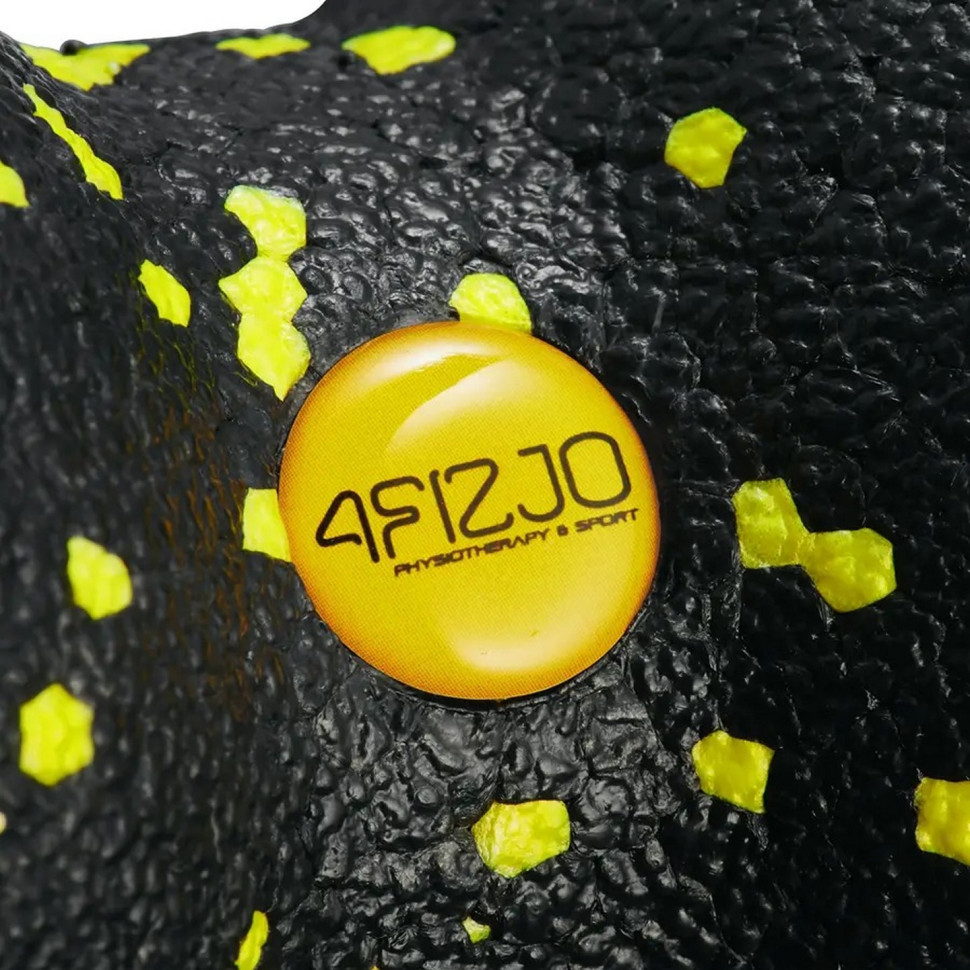 Масажний м'яч подвійний DuoBall 08 4FIZJO 4FJ0083 Black/Yellow
