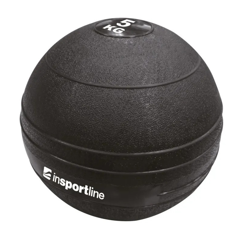 Медичний м’яч Slam Ball inSPORTline 13479 чорний 5 кг 