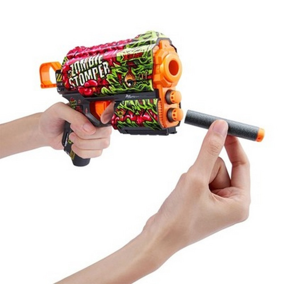Скорострельный бластер Skins Flux Zombie Stomper X-SHOT 36516A (8 патронов)