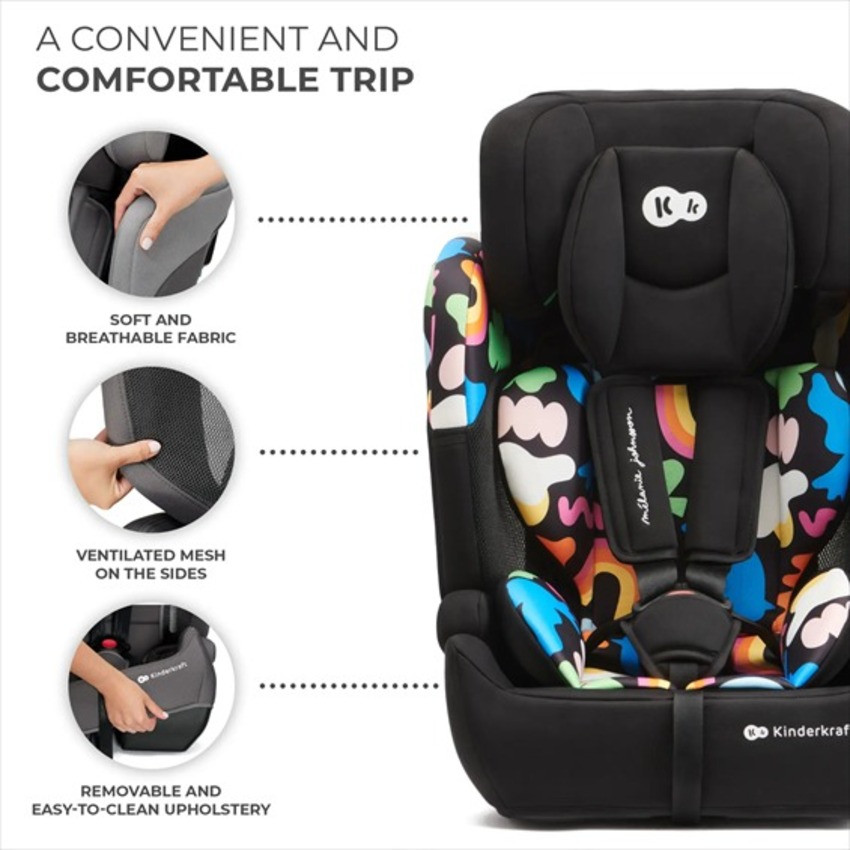 Автокрісло дитяче Comfort Up Happy Shapes Kinderkraft KCCOUP02HAP0000 i-Size 