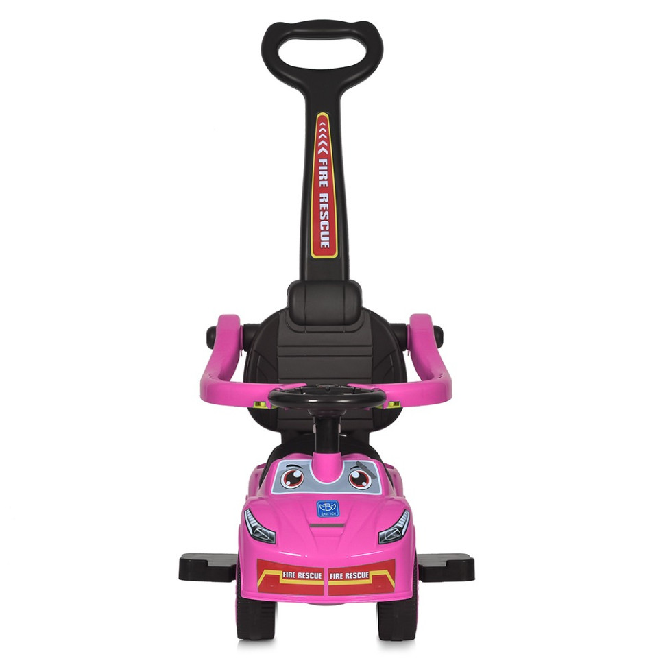 Детская каталка-толокар Bambi M 5763L-8 розовый, c родительской ручкой