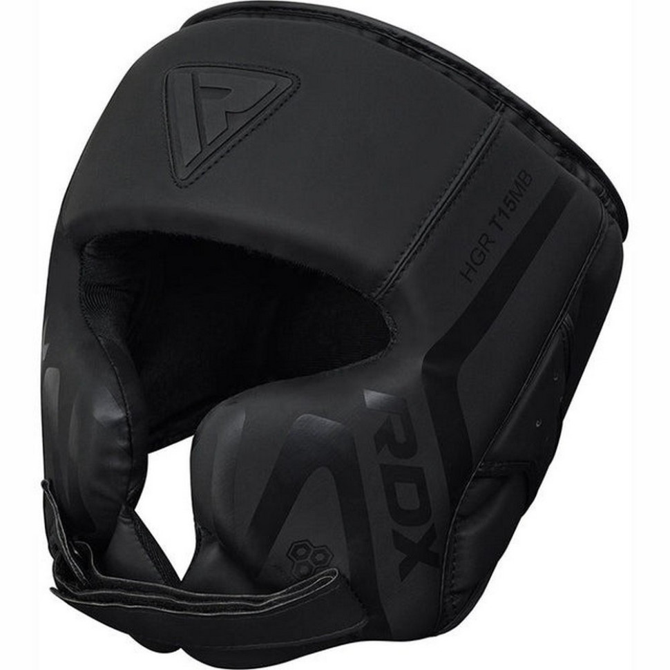 Боксерский шлем T15 Noir Cheek Protector Matte RDX Inc Limited HGR-T15MB-L, Black, L (капа в комплекте)