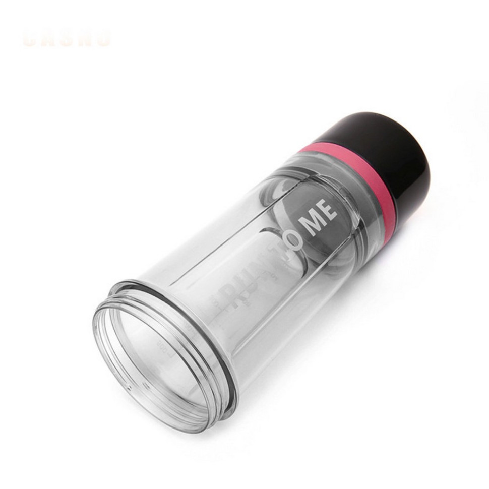 Шейкер спортивний з контейнером KXN-1199 Casno KXN-1199_Grey/Red 600 мл, з вінчиком