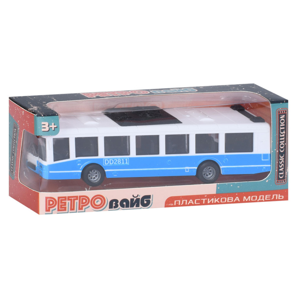 Іграшковий інерційний Автобус Bambi 6334(Blue) гумові колеса, 16 см