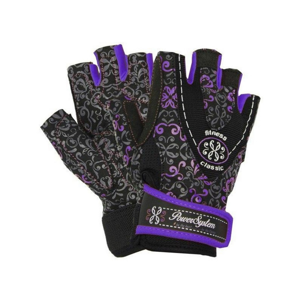 Рукавички для фітнесу Classy Power System PS_2910_S_Black/Purple, S 21 см