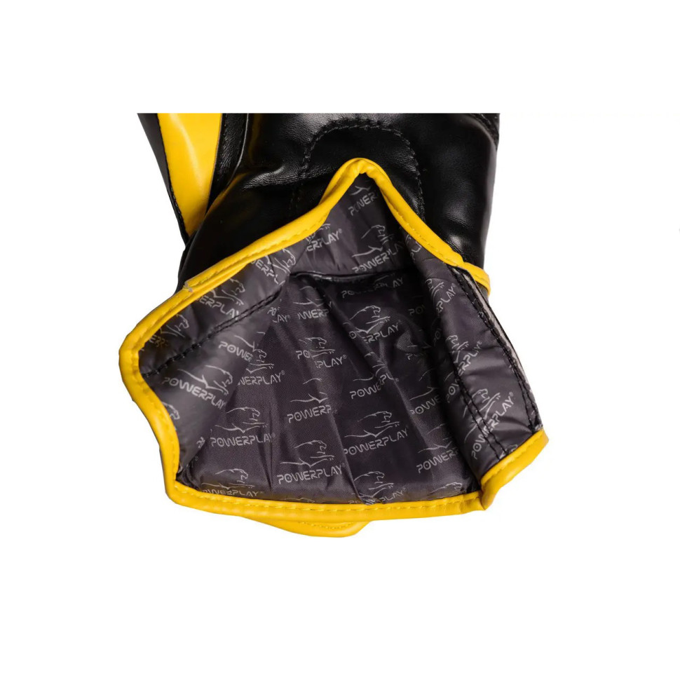 Боксерские перчатки Jagua PowerPlay PP_3018_16oz_Black/Yellow, Черно-Желтые 16 унций