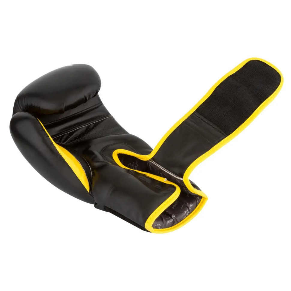 Боксерские перчатки Jagua PowerPlay PP_3018_16oz_Black/Yellow, Черно-Желтые 16 унций