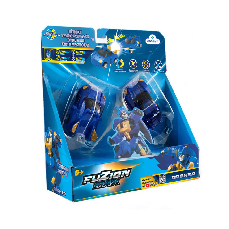 Игровой набор машинок-трансформеров FUZION MAX - Дашер 54003
