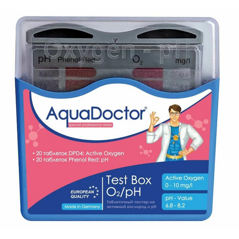Таблетований тестер для басейну Test Box O2/pH AquaDoctor 23545AD