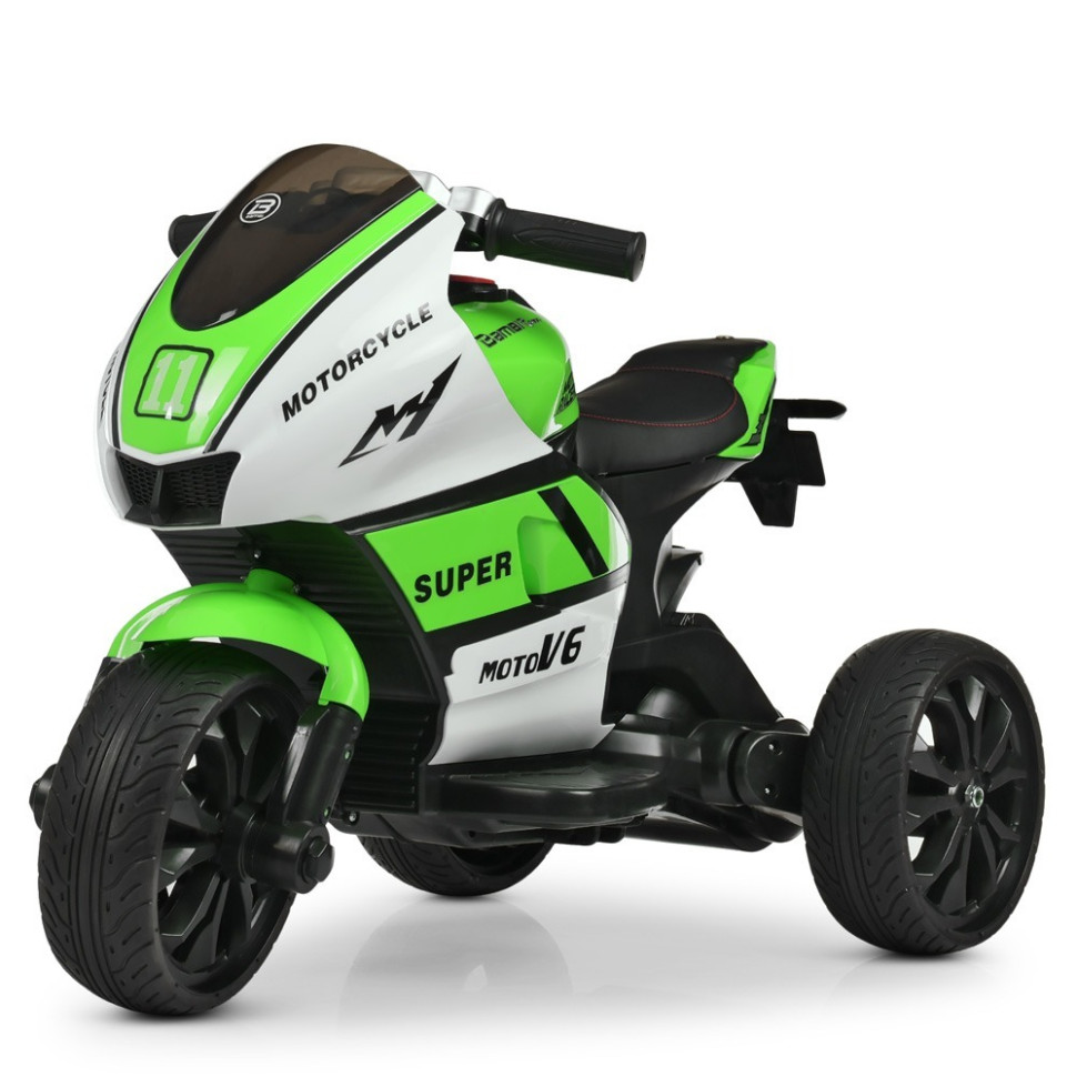 Детский электромобиль Мотоцикл Bambi Racer M 4135EL-1-5, 2мотор25W, 2аккум6V4AH, MP3, свет.кол.EVA,муз,свет