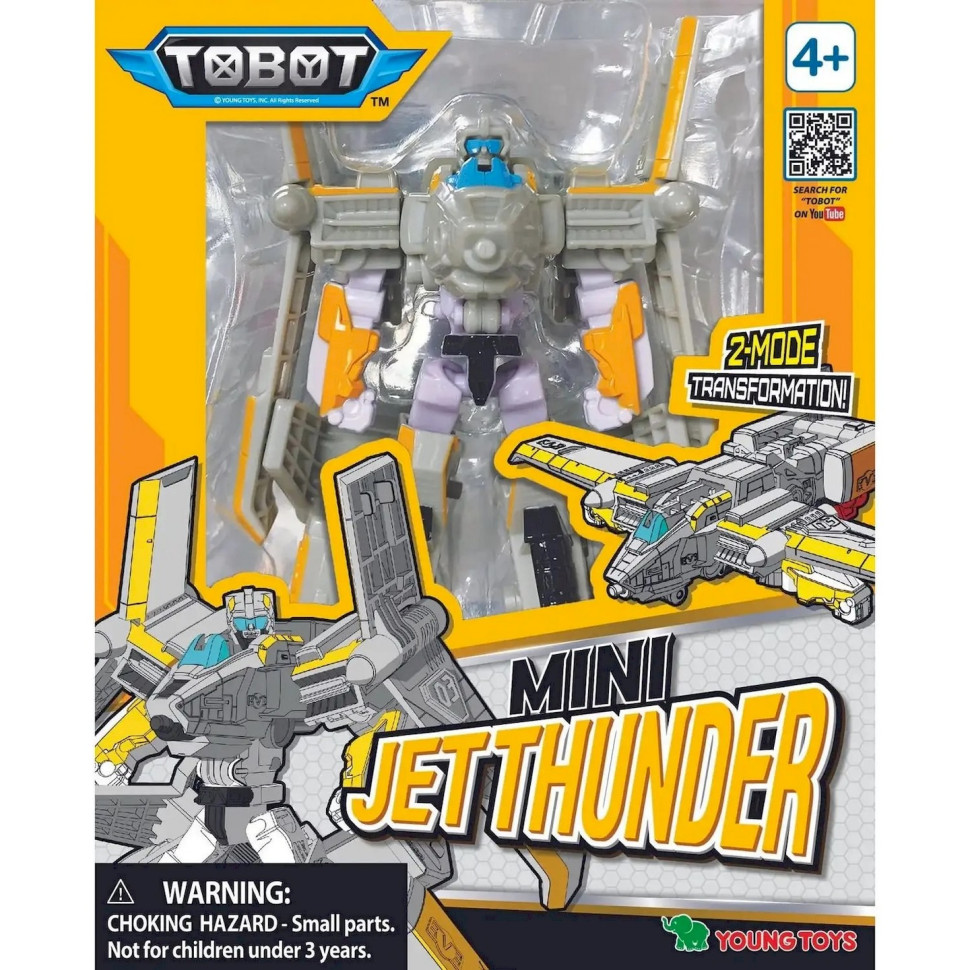 Игрушка-трансформер Тобот Детективы Галактики С3 мини Джет Тандер TOBOT 301141 реактивный истребитель