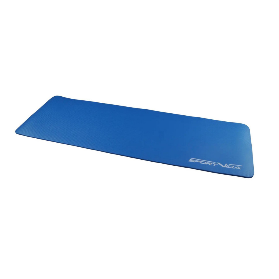 Килимок (мат) спортивний для йоги та фітнесу SportVida SV-HK0069 NBR 180 x 60 x 1 см, Blue