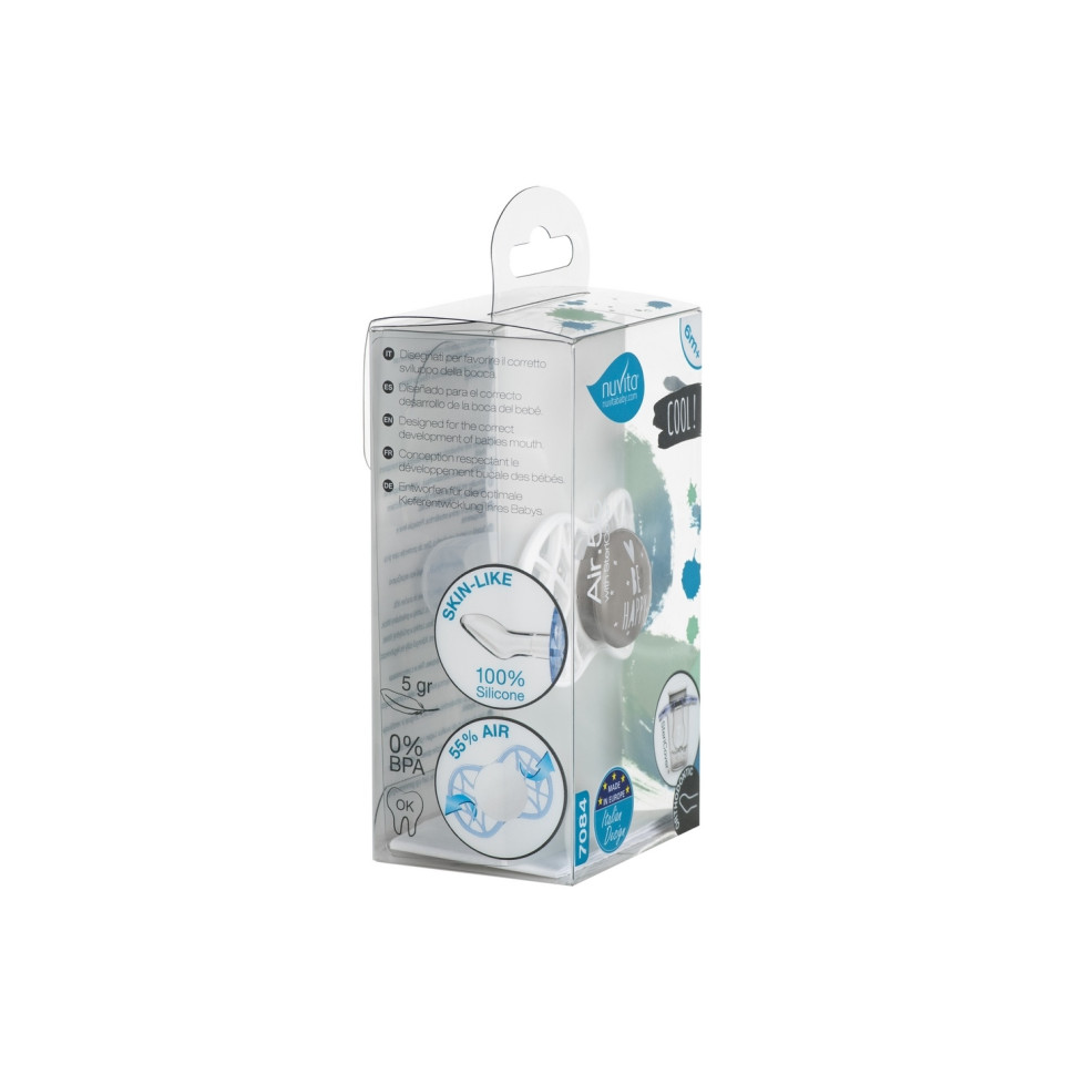Пустышка Nuvita 7084 Air55 Cool ортодонтическая 6m+ 
