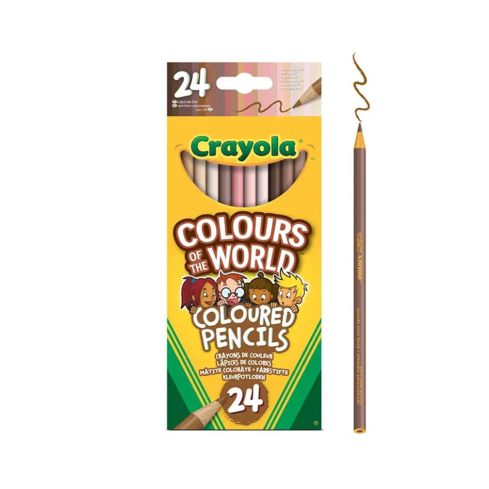 Набор цветных карандашей Colours of the World Crayola 68-4607, 24 шт