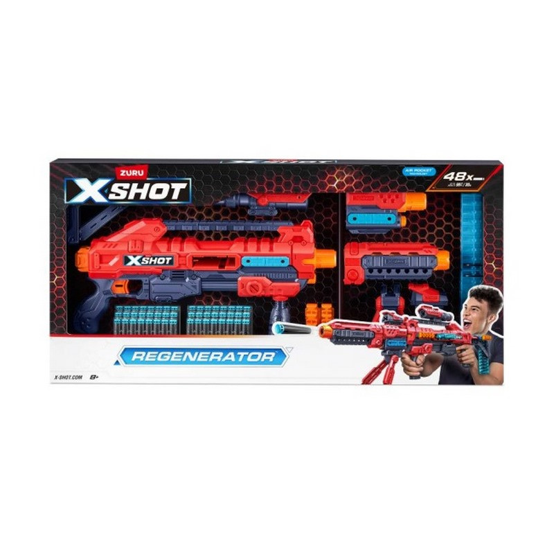 Набор скорострельных бластеров Excel Regenerator X-Shot 36173R 48 патронов